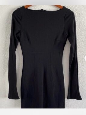 Danielle Guizio Black Long Sleeve Mini Dress